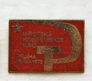 Odznak Městská konference KSČ Praha 1973
