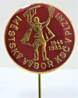 Odznak Městský výbor KSČ v Plzni 1945-1985