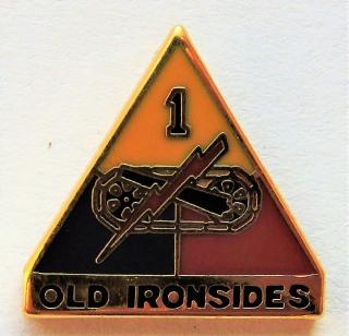 Odznak pin 1.obrněná divize Old Ironsides ČRxUSA