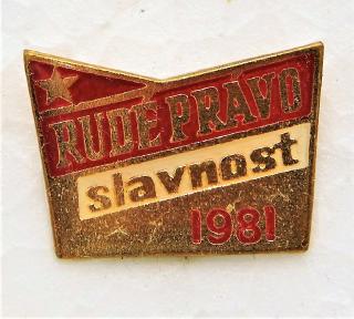 Odznak Růdé Právo - Slavnost- 1981