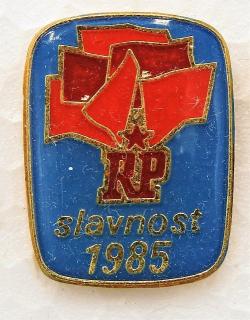 Odznak Růdé Právo - Slavnost- 1985