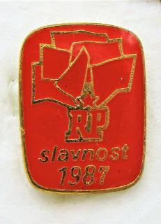 Odznak Růdé Právo - Slavnost- 1987