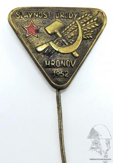 Odznak Slavnost úrody - Hronov 1952