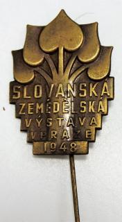Odznak Slovanská zemědělská výstava v Praze 1948