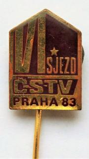 Odznak - VI Sjezd ČSTV Praha 83