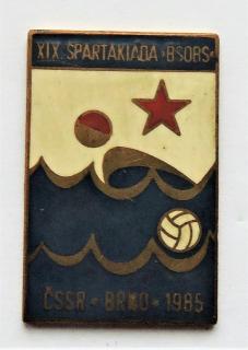 Odznak XIX. Spartakiáda BSOBS - ČSSR-BRNO-1985