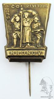 Odznak Župní sjezd ČOL - Hronov 1936