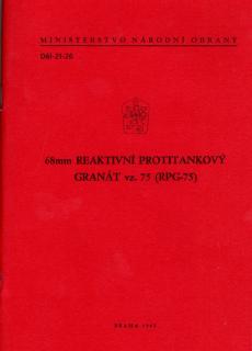Předpis ČSLA -RPG vz.75 -  kobylka   - Reprint (Replika)
