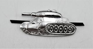 Rozlišovací znaky - AČR tankové vojsko, technická služba tankového vojska stříbrný