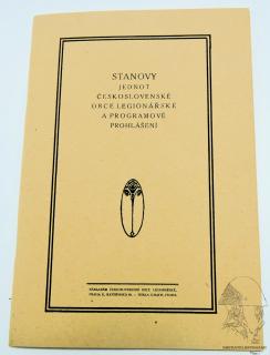 Stanovy jednot Československé obce legionářské a programové prohláčen  - Reprint (Replika)