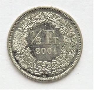 Švýcarsko 1/2 frank 2004