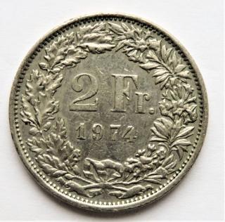 Švýcarsko - 2 frank 1974