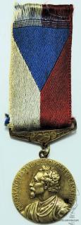 Tyršova medaile čs. vojsku z roku 1932 při příležitosti IX. všesokolského sletu