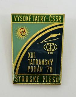 Velký odznak Tatranský pohár 1978 - rozměr 38 x 29mm
