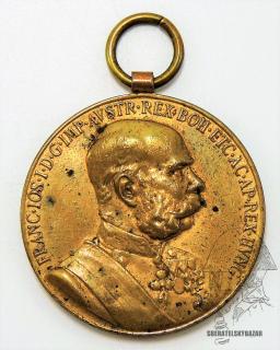 Vojenská/Četnická verze Jubilejní medaile 1898 k příležitosti 50 let panování Františka Josefa I.