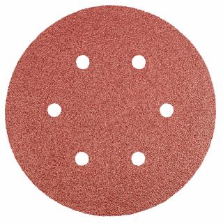 Brusný papír na suchý zip 150 mm, K60, 5 ks, se 6 otvory