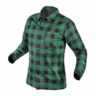 Flanelová košile, zelená, velikost XXXL M