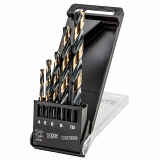 HSS-CNC spirálový vrták, 124°,  Pro-Tec , 4 - 10 mm, sada 5 ks