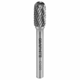 Karbidová rotační fréza HM, typ C (cylindrická zaoblená), 10 x 20 mm, stopka 6 x 45 mm