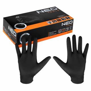 Nitrilové rukavice, černé, 100 kusů, velikost L