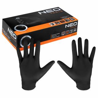 Nitrilové rukavice, černé, 100 kusů, velikost M