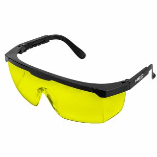 Ochranné brýle, žlutá skla, nastavitelné zorníky