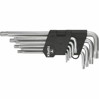 Sada klíčů Tamper Torx 9 ks, T10-T50