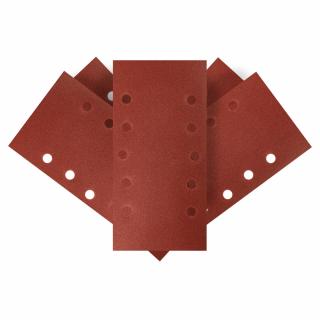 Velcro-backed sanding paper 115 x 230 mm, K180, 5 pcs, with holes