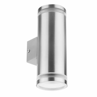 Venkovní dvojitá lampa, stříbrná