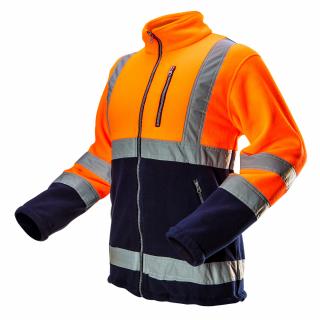 Vysoce viditelná polar fleece bunda, oranžová XL