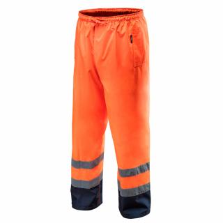 Výstražné nepromokavé pracovní kalhoty, oranžové XXXL