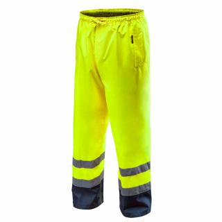 Výstražné pracovní kalhoty, nepromokavé, žluté L
