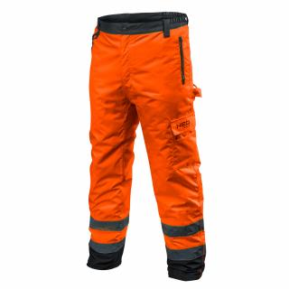 Výstražné pracovní kalhoty, oranžové L