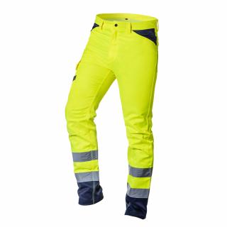 Výstražné pracovní kalhotý, žluté, pro všechny druhy práce XL