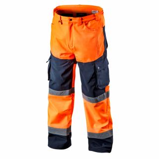 Výstražné softshellové kalhoty, oranžové XL