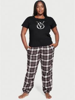 Dámské bavlněné pyžamo Victoria´s Secret s logem VS Velikost: L