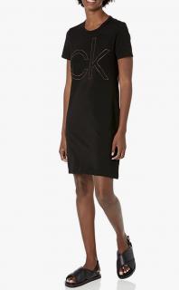 Dámské letní šaty s logem Calvin Klein - černé Velikost: M