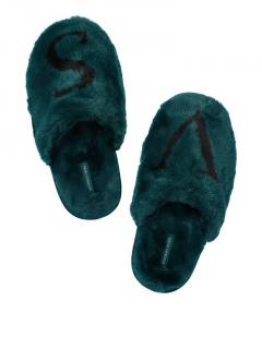 Dámské pantofle Victoria´s Secret Logo - tmavě zelené Velikost: S