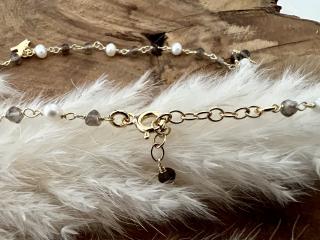 Náhrdelník Lace Fox Pearl Edition Drahý kámen: Perly a záhněda, Zvolte přívěsek: Medailonek