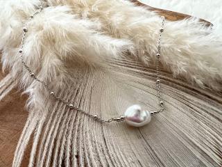 Náhrdelník Pearl Charm Fox Barva povrchové úpravy stříbra: Rhodium, Délka náhrdelníku: 40 + 3 cm