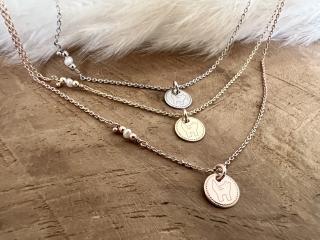 Náhrdelník Tiny Pearl Fox Barva povrchové úpravy stříbra: Růžové zlato 18 karátů, Délka náhrdelníku: 40 + 3 cm