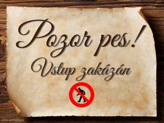 Cedulka Pozor pes! - Vstup zakázán/CP3010 Velikost: 15x11