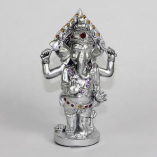 Ganesha - stříbrný 17 cm