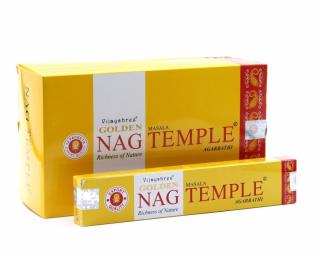 Indické vonné tyčinky - Golden Nag Temple Masala Agarbathi
