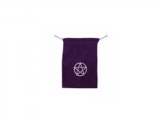 Pytlíček na karty - fialový (malý pentagram)