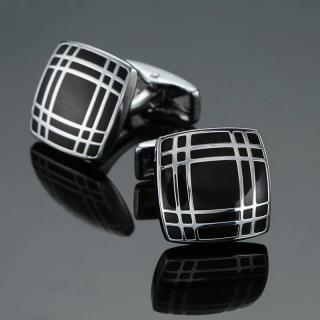 Manžetové knoflíčky Black silver