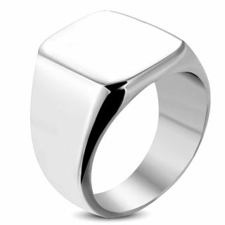 Prsten s plochou chirurgická ocel RMT038  + možnost gravírování Velikost prstenu: 14