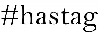 Vlastní #HashTag - samolepka na auto - font Bell MT  Cena je uvedena za jeden znak Barva: Bílá, Výška písma: 10 cm