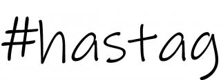 Vlastní #HashTag - samolepka na auto - font Ink Free  Cena je uvedena za jeden znak Barva: Bílá, Výška písma: 10 cm