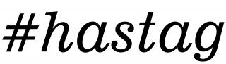Vlastní #HashTag - samolepka na auto - font News701 BT  Cena je uvedena za jeden znak Barva: Bílá, Výška písma: 3 cm